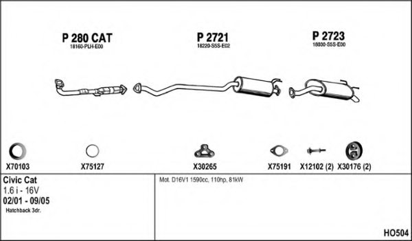 FENNO HO504 Exhaust System